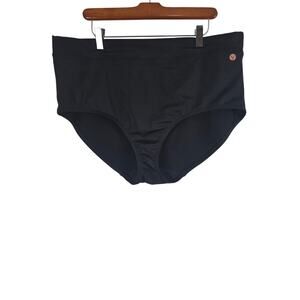 Lane Bryant Livi Bikini Swim Bottoms 20 Womens Plus Size Beach Swimwear Black